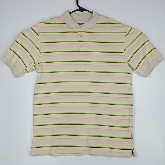🎁5/$25 Retreat Golf Polo Shirt Men's Small Short Sleeve Striped 100% Cotton - Picture 1 of 8